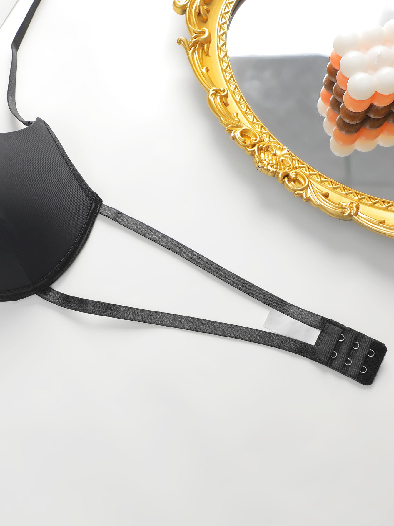 Black bra construction detail for OEM product discussion