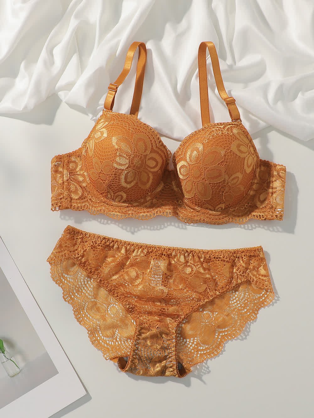 Caramel Lace Bra Set A2123