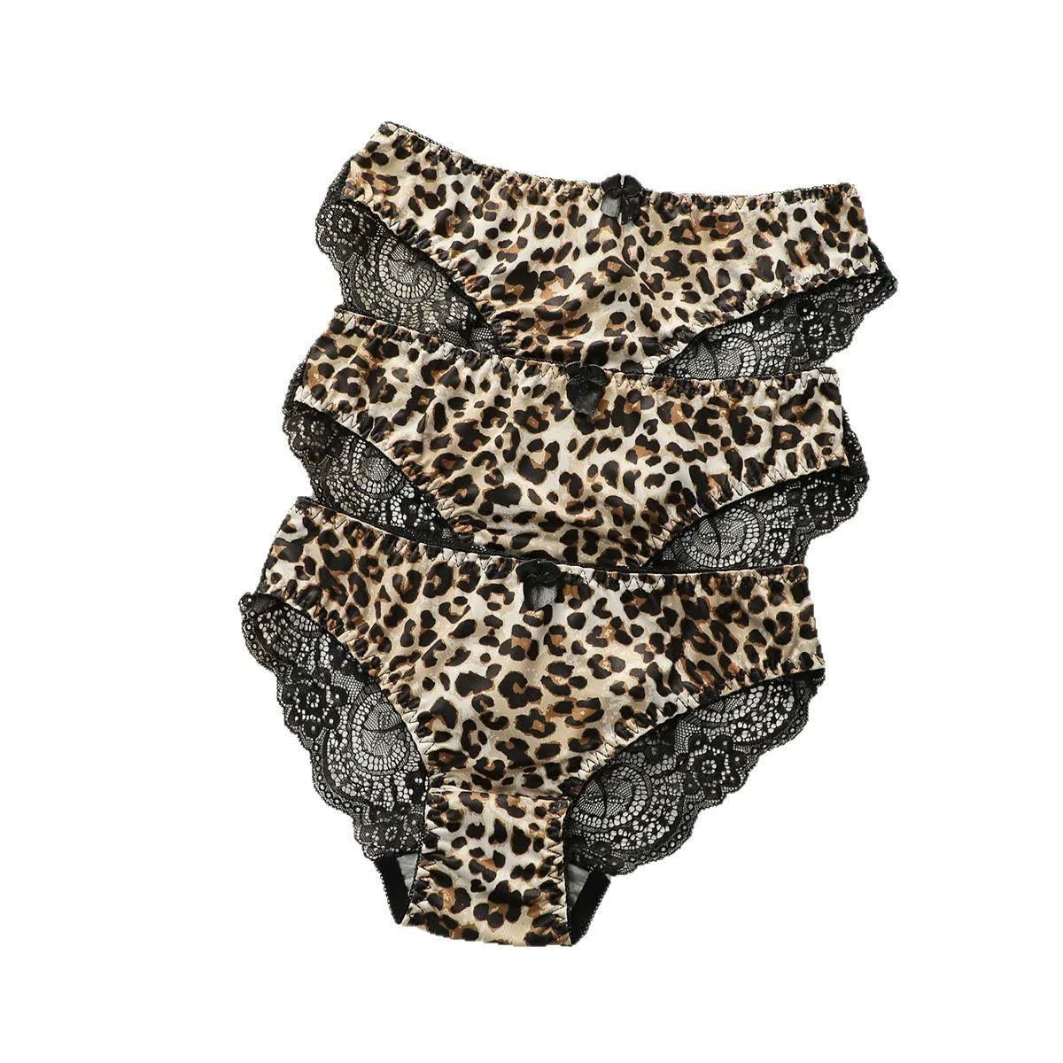 Wholesale Leopard Lace Brief A2789