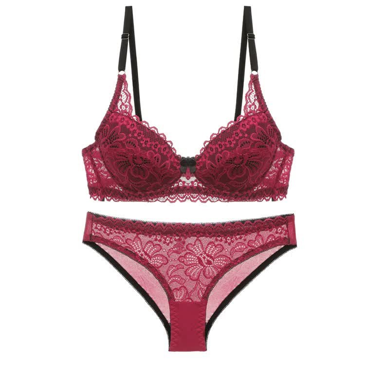 Wholesale Burgundy Lace Bra Set A3127