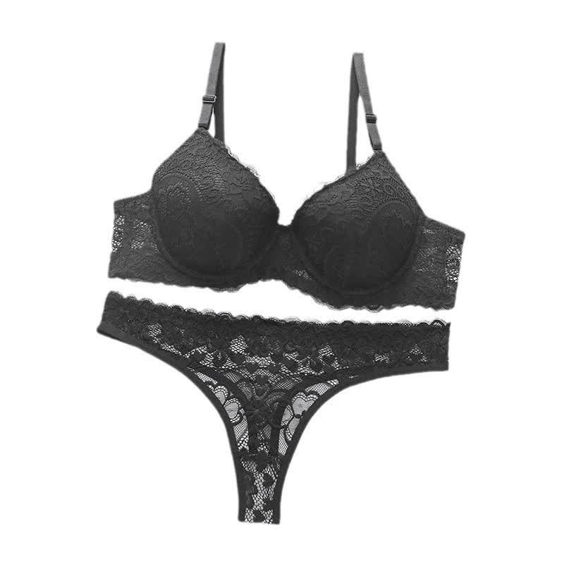 Wholesale Black Lace Bra Set A3128