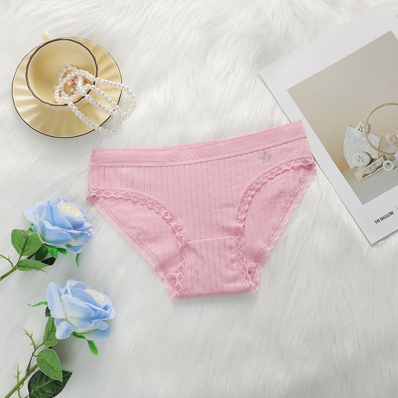 Wholesale Pink Lace-Panel Brief CNW072