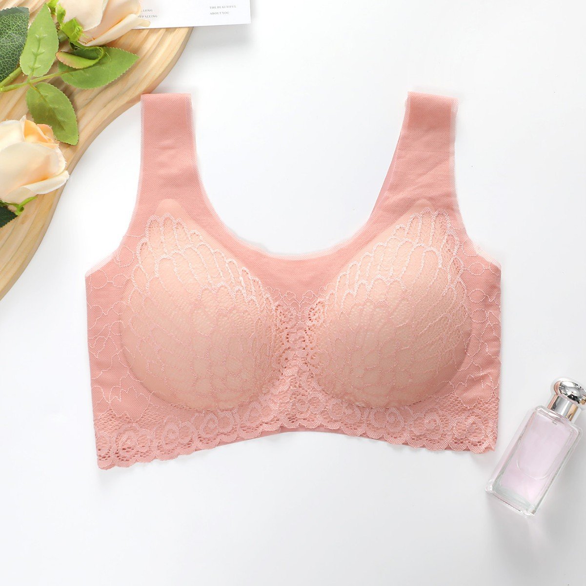 Wholesale Pink Lace Comfort Bra CNW135