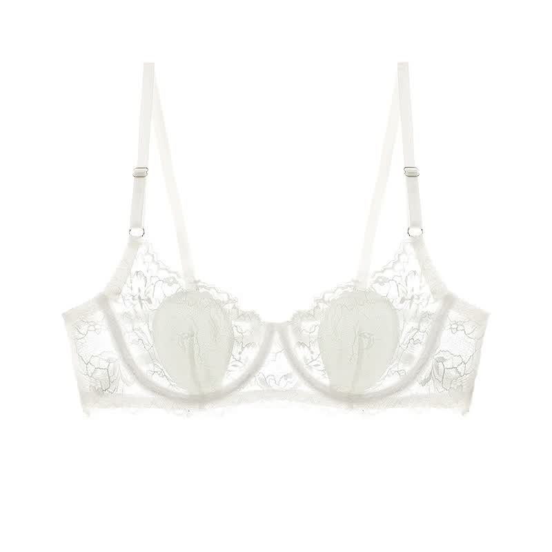 Wholesale White Longline Lace Bra YS3827, style YS3827-WHITE